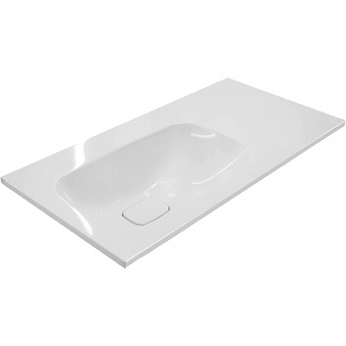 Раковина Эстет Барселона 90 L ФР-00003411 Белая искусственный камень (литьевой мрамор) полувстраиваемая