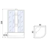 Душевая кабина Мономах XL Б/К 80x80x43 С МЗ 10000012111 без гидромассажа