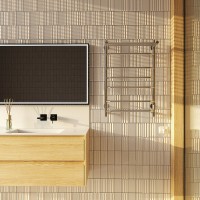 Электрический полотенцесушитель Aringa Бонди 80x50 AR03019CH с полкой Хром