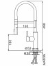 Смеситель для кухни Frap F4452-8 Белый Черный латунь