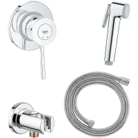 Гигиенический душ со смесителем Grohe BauClassic 129186 цвет Хром