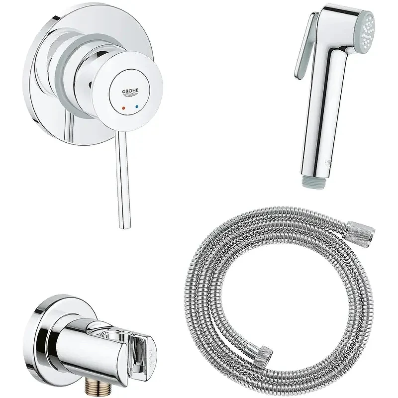 Гигиенический душ со смесителем Grohe BauClassic 129186 цвет Хром