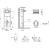 Комплект унитаза с инсталляцией Jacob Delafon Struktura E21771RU-00 с сиденьем Микролифт и Белой клавишей смыва фарфор подвесной