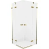 Душевой уголок New Trendy Avexa Gold 90х100 EXK-1782 профиль Брашированное золото стекло прозрачное