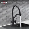 Смеситель для кухни Ростовская Мануфактура Сантехники SUS127TBL-016F-015 Черный нержавеющая сталь