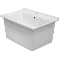 Хозяйственная раковина Kerasan Aquadom 60 29201 Белая с 1 отверстием под смеситель фаянс полувстраиваемая