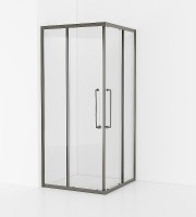 Душевой уголок Cezares Relax-304 90x90 RELAX-304-A-2-90-C-GM профиль Оружейная сталь стекло прозрачное