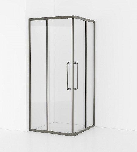Душевой уголок Cezares Relax-304 90x90 RELAX-304-A-2-90-C-GM профиль Оружейная сталь стекло прозрачное