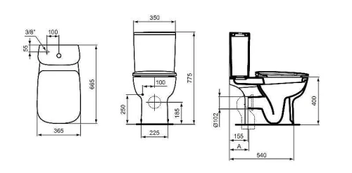 Унитаз-компакт Ideal Standard Esedra T282001+T318301 цвет Белый без бачка с сиденьем Микролифт