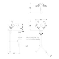 Смеситель для раковины Devon&amp;Devon Dandy MARF54CR Хром латунь