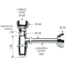 Сифон для писсуара Remer 864 Хром