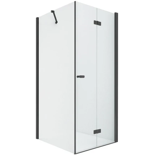 Душевой уголок New Trendy New Soleo Black 100х110 R D-0240A/D-0148B профиль Черный стекло прозрачное