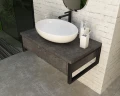 Тумба под раковину 1MarKa Grunge Loft 70П Ц0000015939 подвесная Бетон темно-серый МДФ / ЛДСП