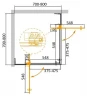 Душевой уголок Cezares Slider 80х80 SLIDER-A-2-70/80-C-BORO профиль цвет Брашированное золото стекло прозрачное