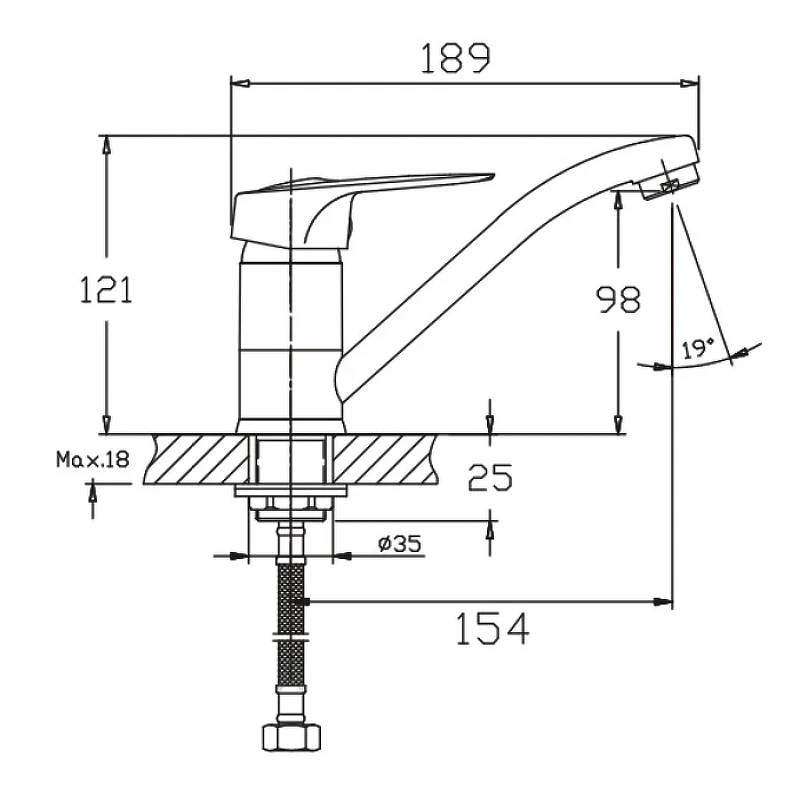 Смеситель для раковины Haiba HB4537-2 Хром