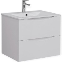 Тумба с раковиной Bond Cube 60 T01605-S05W подвесная Белая матовая МДФ / ЛДСП