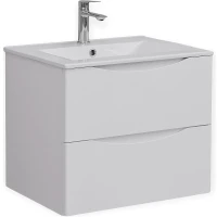 Тумба с раковиной Bond Cube 60 T01605-S05W подвесная Белая матовая МДФ / ЛДСП