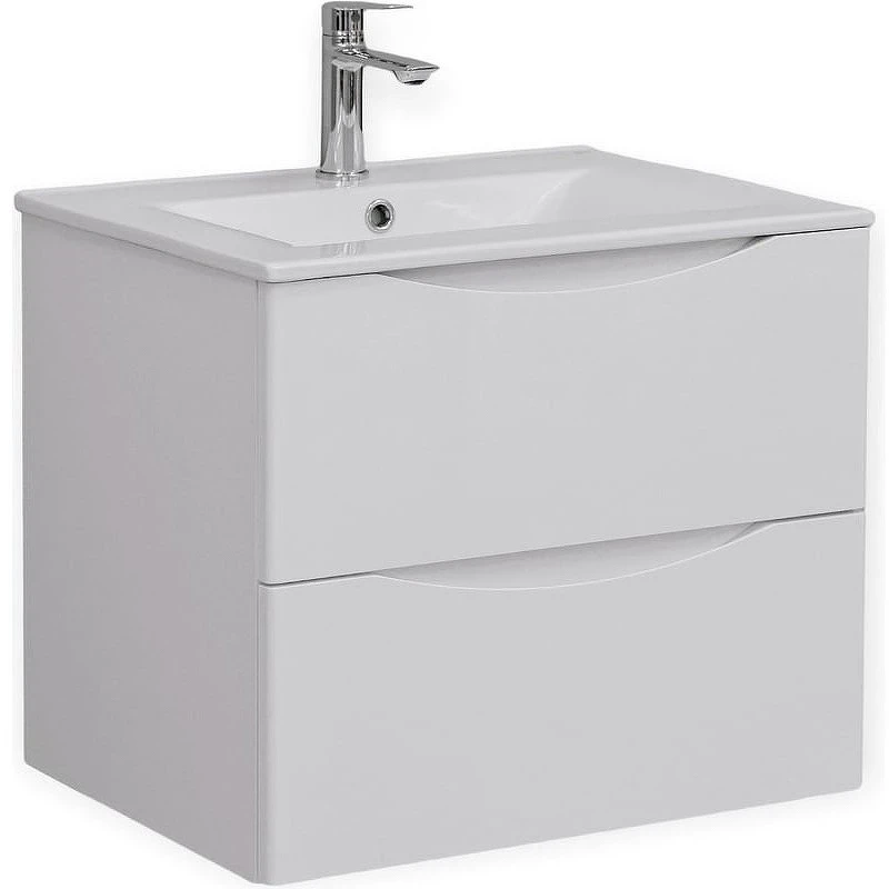 Тумба с раковиной Bond Cube 60 T01605-S05W подвесная Белая матовая МДФ / ЛДСП