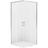 Душевой уголок New Trendy Prime Chrome 70х70 D-0348A/D-0349A профиль Хром стекло прозрачное