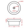 Раковина Artceram Fuori 40 TFL032 01 00 Белая фарфор полувстраиваемая
