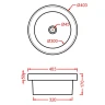 Раковина Artceram Fuori 40 TFL032 01 00 Белая фарфор полувстраиваемая