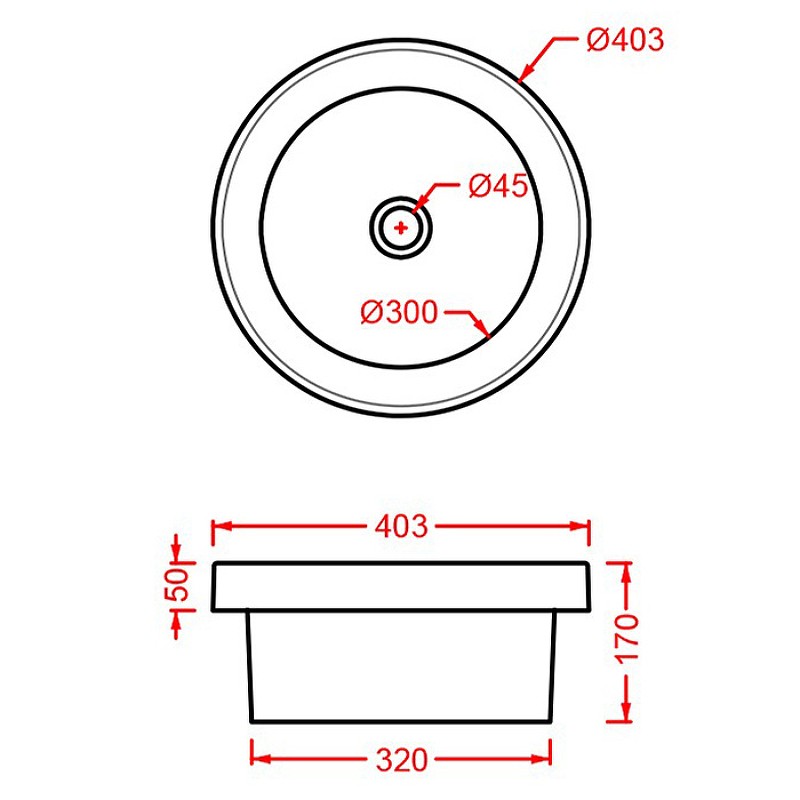 Раковина Artceram Fuori 40 TFL032 01 00 Белая фарфор полувстраиваемая