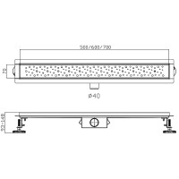 Душевой лоток Haiba 600x70 HB92600 с решеткой Сатин