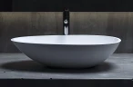 Раковина-чаша Salini Callista 58 101 1101201SM Белая матовая искусственный камень (литьевой мрамор) накладная