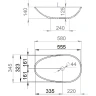 Раковина-чаша Salini Callista 58 101 1101201SM Белая матовая искусственный камень (литьевой мрамор) накладная