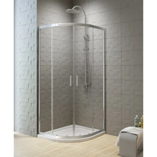Душевой уголок New Trendy New Varia Chrome 80х80 K-0495 профиль Хром стекло прозрачное