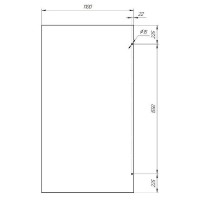 Душевая перегородка Radomir Walk-in G1 110 1-10-0-0-0-1900 профиль Хром стекло прозрачное