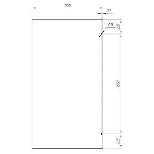 Душевая перегородка Radomir Walk-in G1 110 1-10-0-0-0-1900 профиль Хром стекло прозрачное