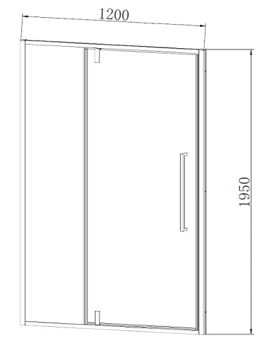 Душевая дверь Vincea Slim-N 120 VDP-4SN120CLGM профиль Вороненая сталь стекло прозрачное