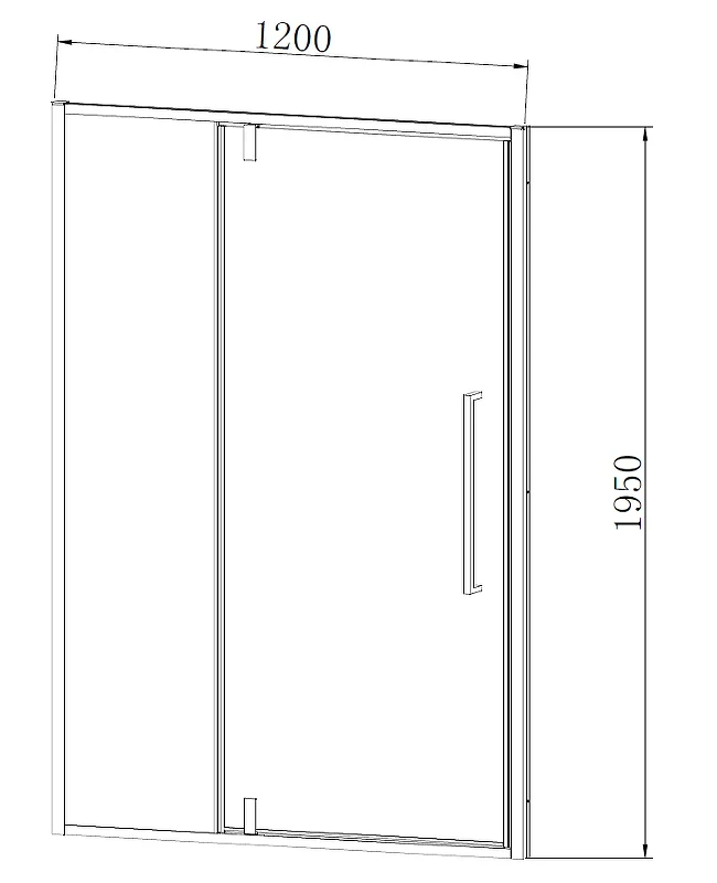 Душевая дверь Vincea Slim-N 120 VDP-4SN120CLGM профиль Вороненая сталь стекло прозрачное