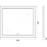 Зеркало BelBagno Kraft 88.5 SPC-KRAFT-885-785-TCH-WARM с подсветкой с подогревом Сатин с сенсорным выключателем стекло