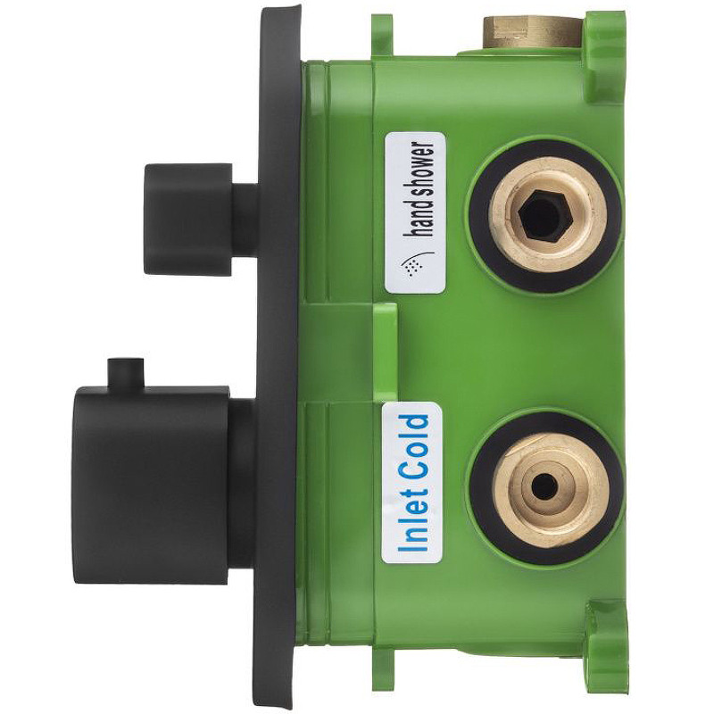 Смеситель для душа Swedbe Platta 9032B с термостатом Черный матовый латунь встраиваемый