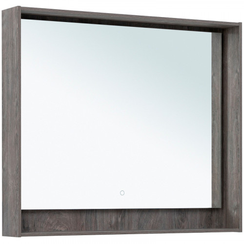 Зеркало Aquanet Милан 100 336396 с подсветкой Дуб рошелье с сенсорным выключателем МДФ / ЛДСП, стекло