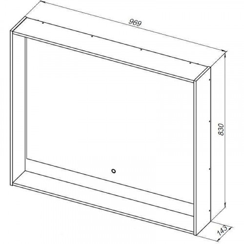 Зеркало Aquanet Милан 100 336396 с подсветкой Дуб рошелье с сенсорным выключателем МДФ / ЛДСП, стекло