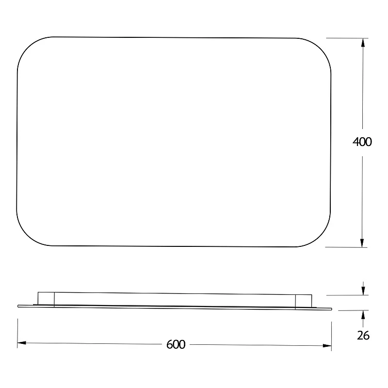 Зеркало Defesto Opti 60x40 DF 2802SH с подсветкой 17W-4500К/Сенсорный выключатель/Нейтральный белый свет