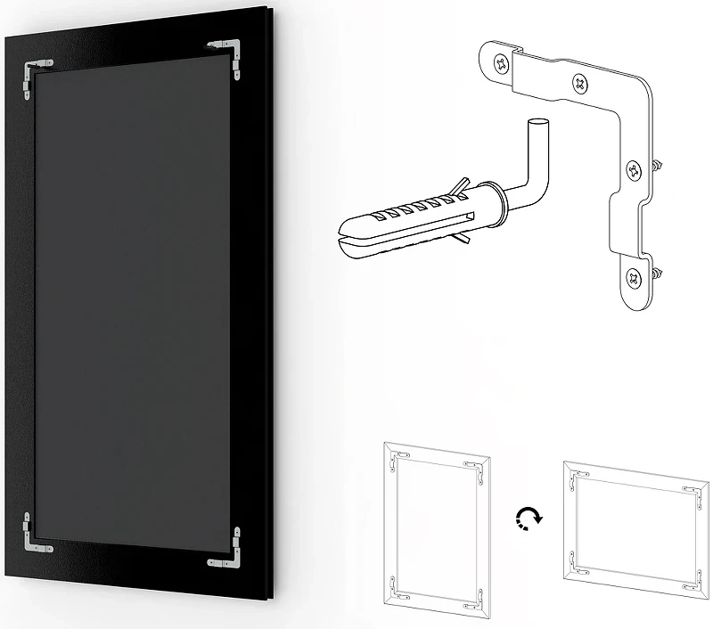Зеркало Evoform Exclusive 106х76 BY 1295 с фацетом в багетной раме - Хамелеон 88 мм стекло