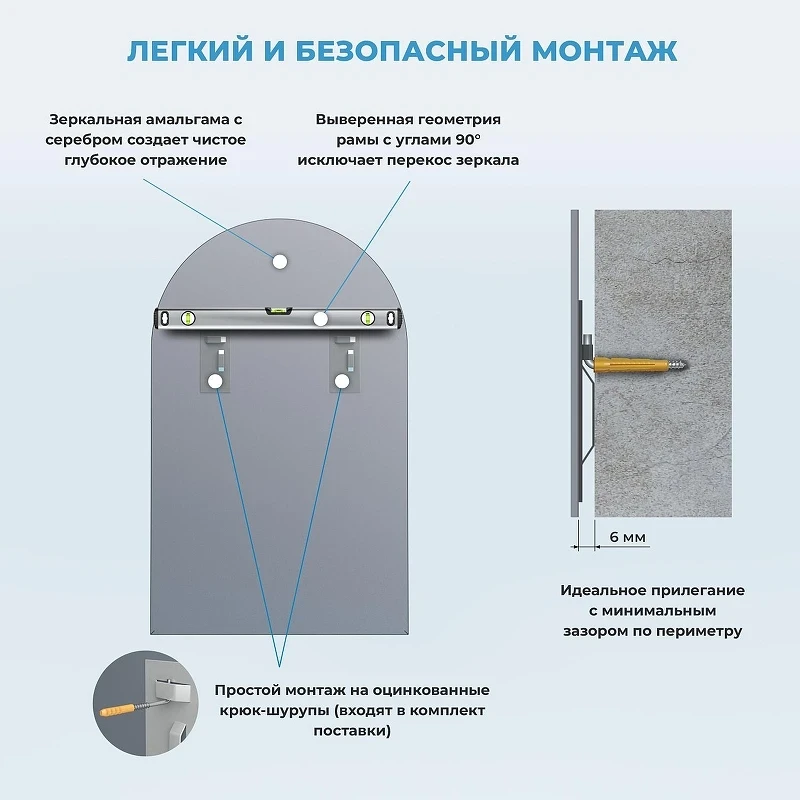 Зеркало Wellsee 7 Rays' Spectrum 40 172201660 цвет Черный матовый