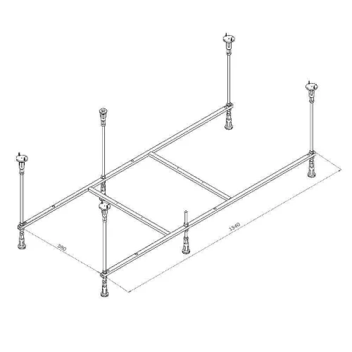Каркас для ванны AM.PM Func 160x70 W84A-160-070W-R Серый