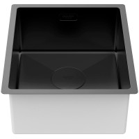 Кухонная мойка Paulmark Next 38 Uni PM213844-MBN Черная матовая нержавеющая сталь встраиваемый