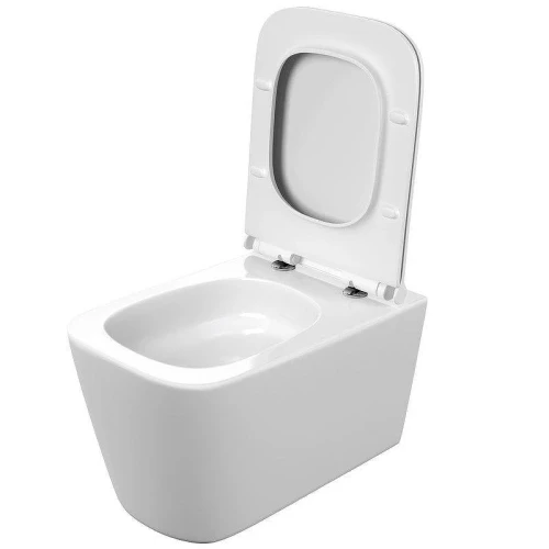 Унитаз с инсталляцией Cersanit Crea Vortex DPL EO Slim + AQUA 40 Smart M 69475 цвет Белый с сиденьем Микролифт и клавишей смыва цвет Хром глянцевый