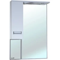Зеркало со шкафом Bellezza Сиена 70 L 4613911002016 с подсветкой Белое МДФ / ЛДСП, стекло