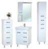 Зеркало со шкафом Bellezza Сиена 70 L 4613911002016 с подсветкой Белое МДФ / ЛДСП, стекло