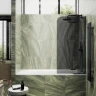 Шторка для ванны Maybah Glass MGV-918-6 990х1400 поворотная с добором Черный стекло графитовое