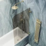 Шторка для ванны Maybah Glass MGV-573-3 515х1400 складная 2 секции Золото стекло бронзовое