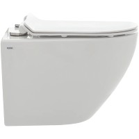 Комплект унитаза AQUAme AQM2002 с инсталляцией WellWant Standart 50 WWISI1110B с сиденьем Микролифт и клавишей смыва Хром глянцевый фаянс подвесной