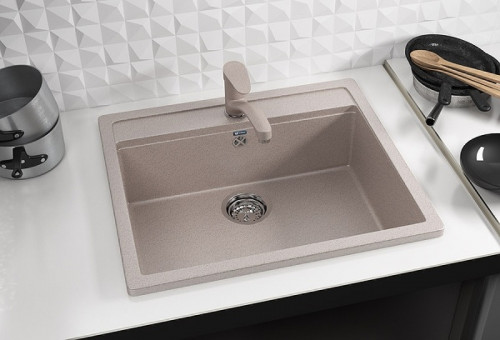 Кухонная мойка Ulgran Classic U-104-331 Белая искусственный камень (литьевой мрамор) встраиваемый